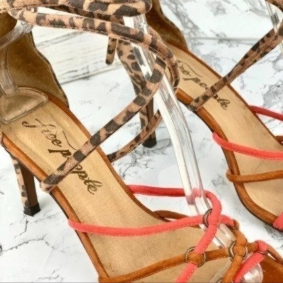 ISO | Free People | Leopard strappy caged heels - Picture 3 of 3